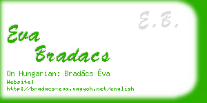 eva bradacs business card