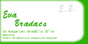 eva bradacs business card
